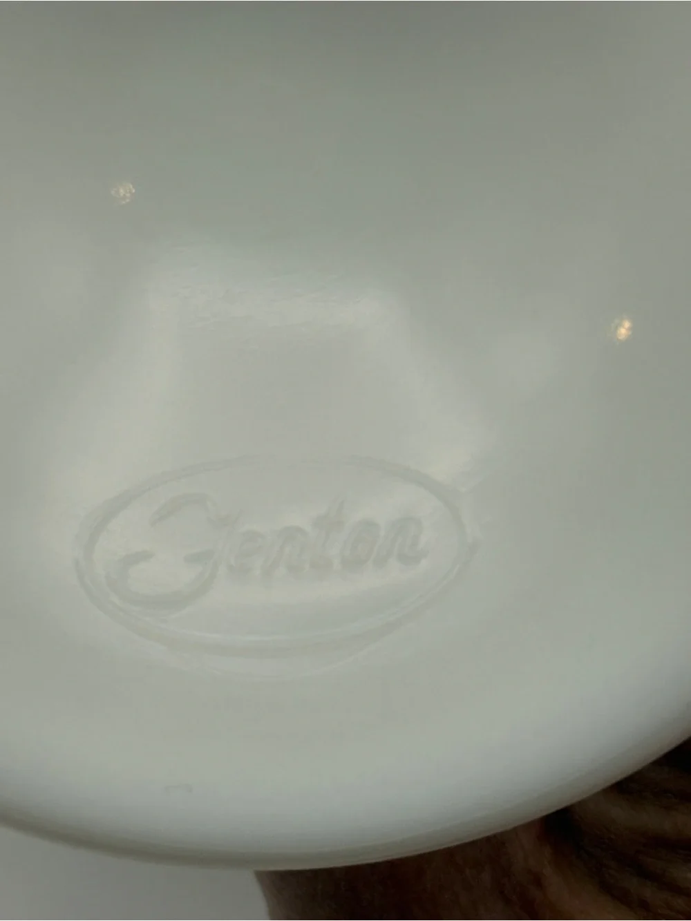 Vintage Fenton Milk Glass Pedestal Compote Dish Signed on bottom RARE